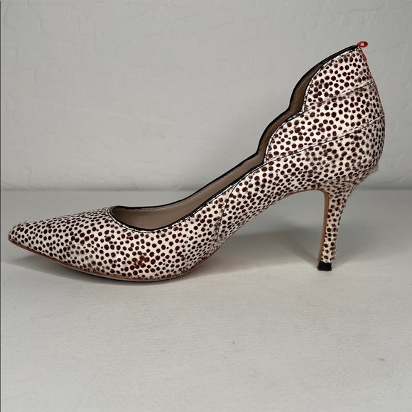 BODEN Carrie Mid Heel Courts brown white animal print spotted size 38.5 - Picture 3 of 14